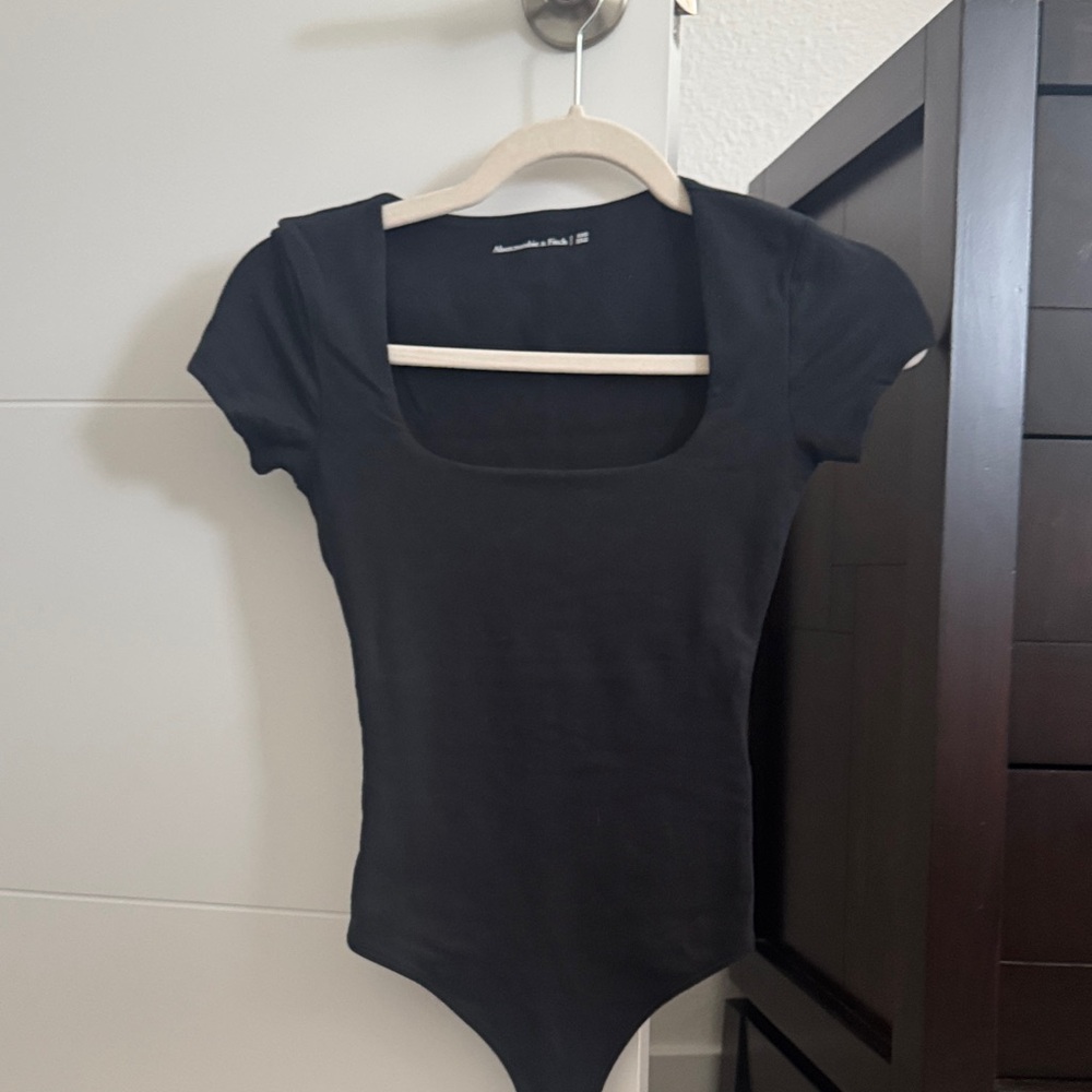 Abercrombie & Fitch Black Square Neck Bodysuit
